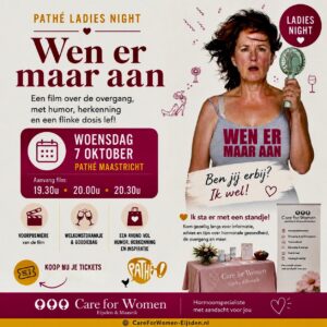 overgang, perimenopauze, humor, maastricht, stand aanwezig